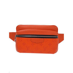 Louis Vuitton Taiga Black Leather Rama Bum Bag Outdoor Body